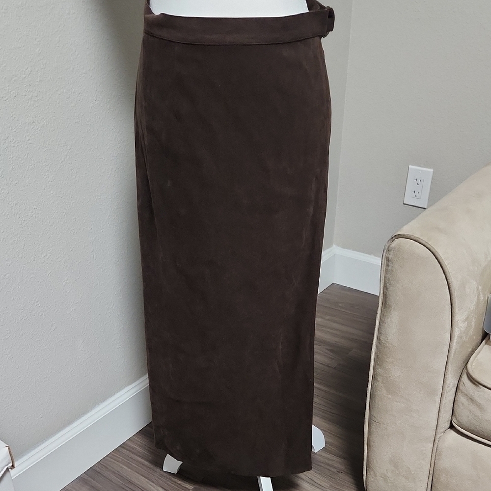 Talbots Petite Brown Wrap Skirt